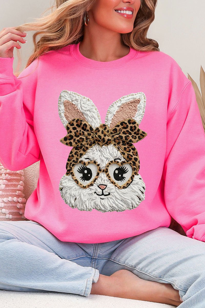 Faux Yarn Easter Bunny Heavy Blend Crew Sweatshirt - Wholesale Accessory Market