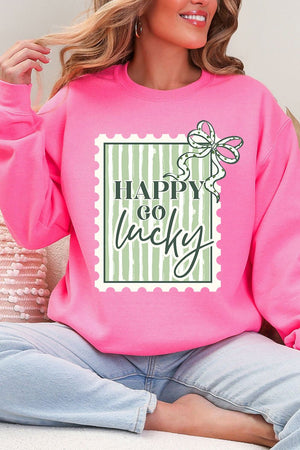 Happy Go Lucky Heavy Blend Crew Sweatshirt - Wholesale Accessory Market
