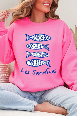Les Sardines Heavy Blend Crew Sweatshirt - Wholesale Accessory Market