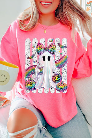 Rainbow Glam Ghost Heavy Blend Crew Sweatshirt - Wholesale Accessory Market