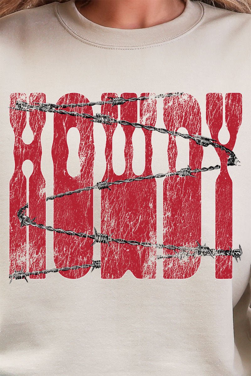 Barbed Wire Howdy Heavy Blend Crew Sweatshirt - Wholesale Accessory Market