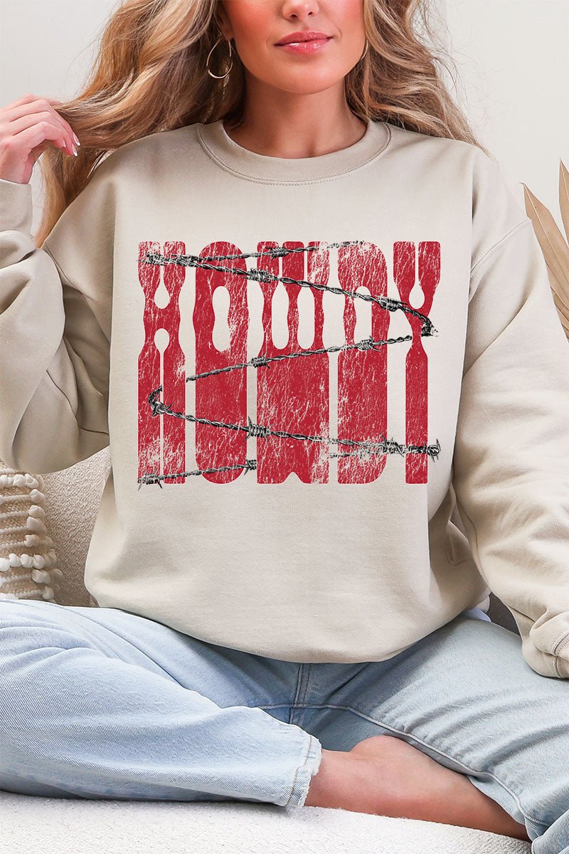 Barbed Wire Howdy Heavy Blend Crew Sweatshirt - Wholesale Accessory Market