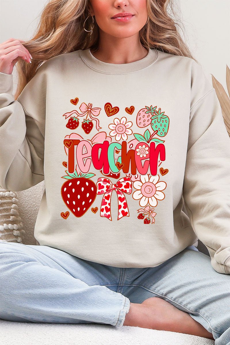 Berry Sweet Teacher Heavy Blend Crew Sweatshirt - Wholesale Accessory Market