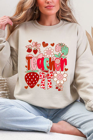 Berry Sweet Teacher Heavy Blend Crew Sweatshirt - Wholesale Accessory Market