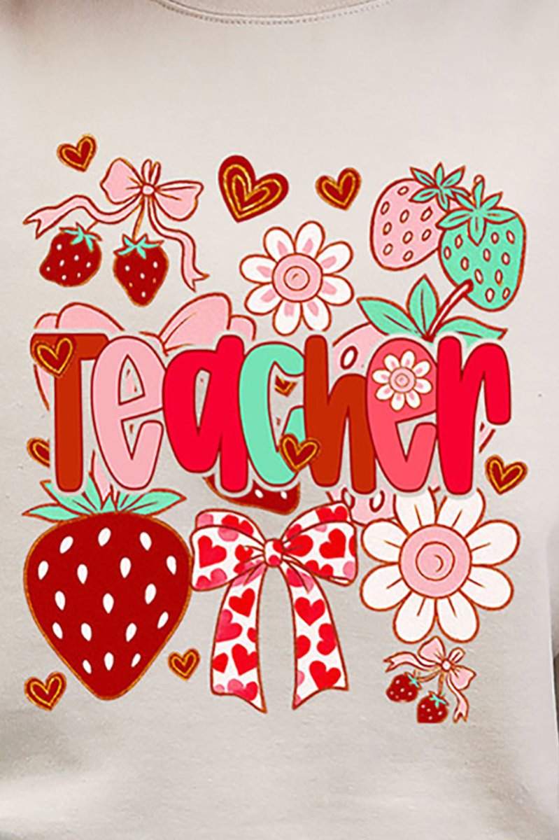 Berry Sweet Teacher Heavy Blend Crew Sweatshirt - Wholesale Accessory Market