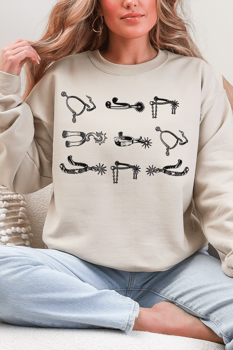 Boot Spurs Heavy Blend Crew Sweatshirt - Wholesale Accessory Market