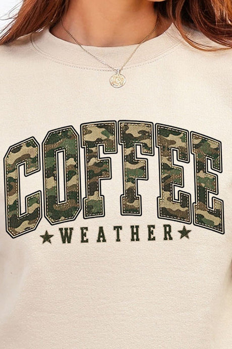 Camo Coffee Weather Heavy Blend Crew Sweatshirt - Wholesale Accessory Market