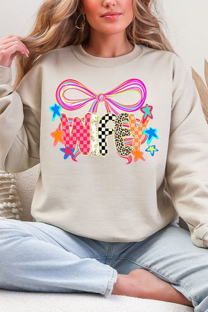 Colorful Preppy Wifey Heavy Blend Crew Sweatshirt - Wholesale Accessory Market