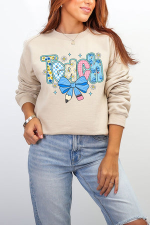 Daisy Days Teach Heavy Blend Crew Sweatshirt - Wholesale Accessory Market