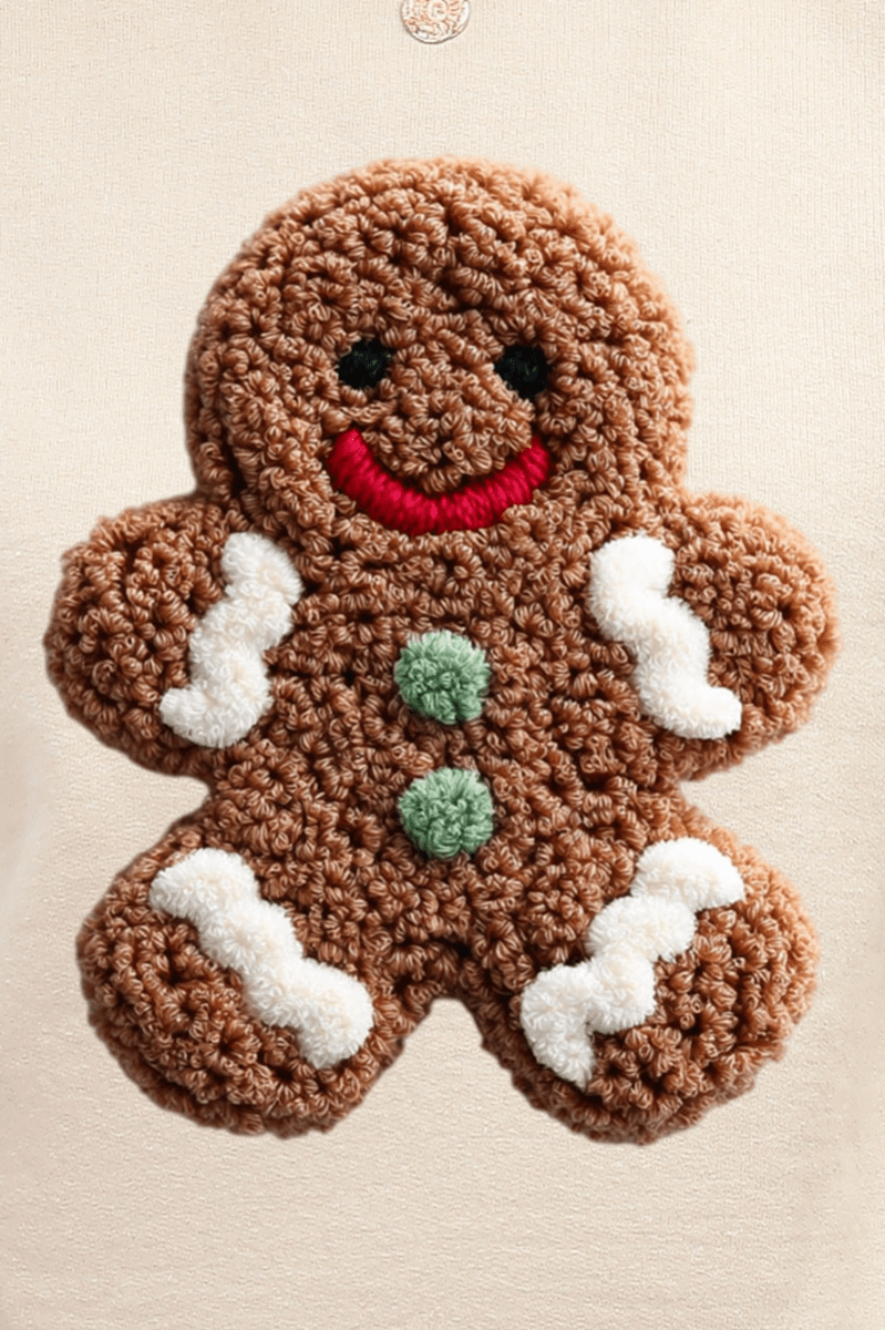 Faux Yarn Gingerbread Kisses Heavy Blend Crew Sweatshirt - Wholesale Accessory Market