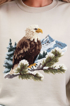 Faux Yarn Winter Eagle Heavy Blend Crew Sweatshirt - Wholesale Accessory Market