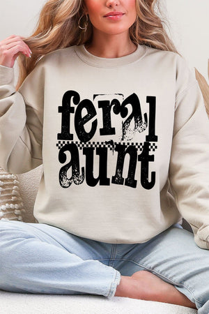 Feral Aunt Heavy Blend Crew Sweatshirt - Wholesale Accessory Market