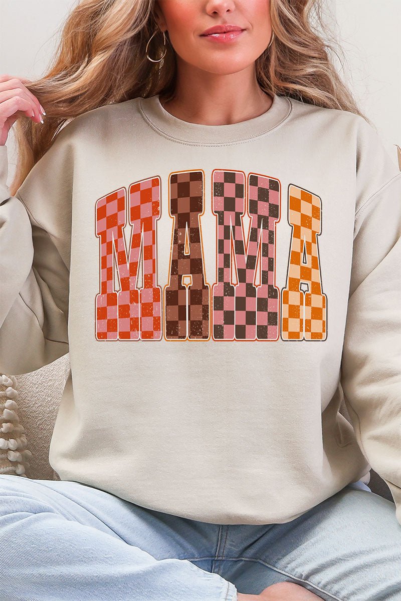 Girlie Check Mama Heavy Blend Crew Sweatshirt - Wholesale Accessory Market