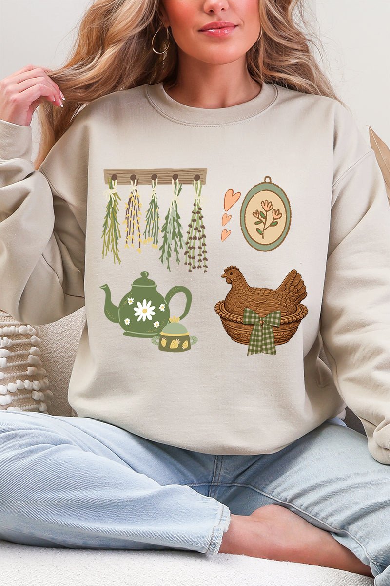 Herbs And Heirlooms Heavy - weight Crew Sweatshirt - Wholesale Accessory Market