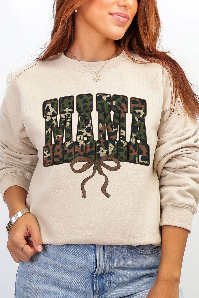 Hunting Mama Ribbon Heavy Blend Crew Sweatshirt - Wholesale Accessory Market