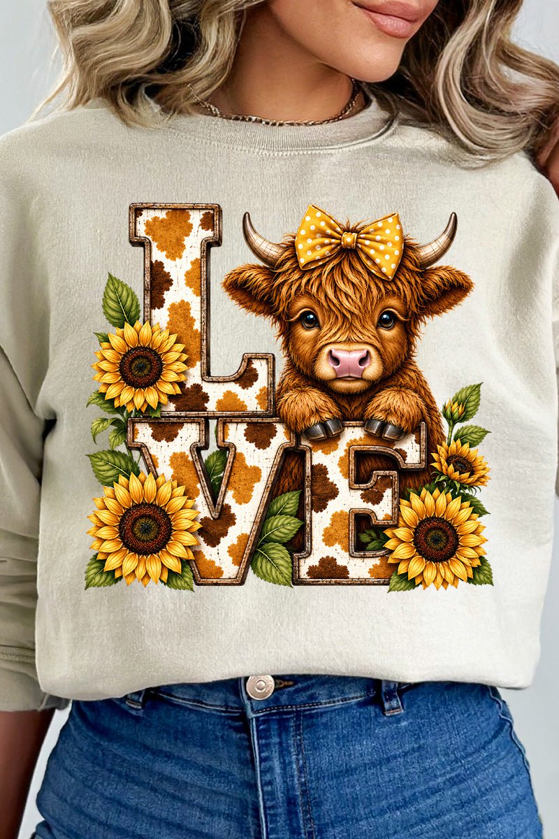 Little Highland Love Heavy Blend Crew Sweatshirt - Wholesale Accessory Market