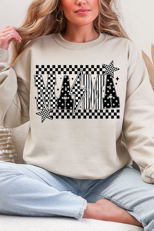 Mama Check It Out Heavy Blend Crew Sweatshirt - Wholesale Accessory Market