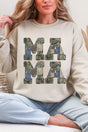 Patchwork Camo Mama Heavy Blend Crew Sweatshirt - Wholesale Accessory Market