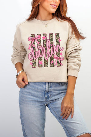 Pink Southern Darlin Heavy Blend Crew Sweatshirt - Wholesale Accessory Market