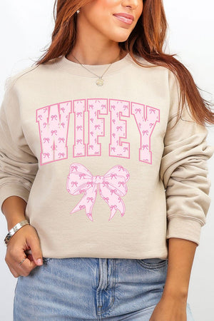 Pink Wifey Coquette Heavy Blend Crew Sweatshirt - Wholesale Accessory Market