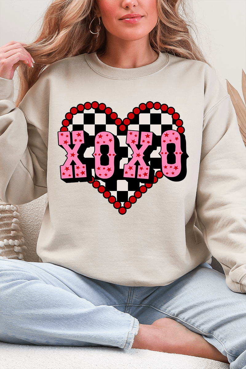 Rockabilly XOXO Heavy Blend Crew Sweatshirt - Wholesale Accessory Market