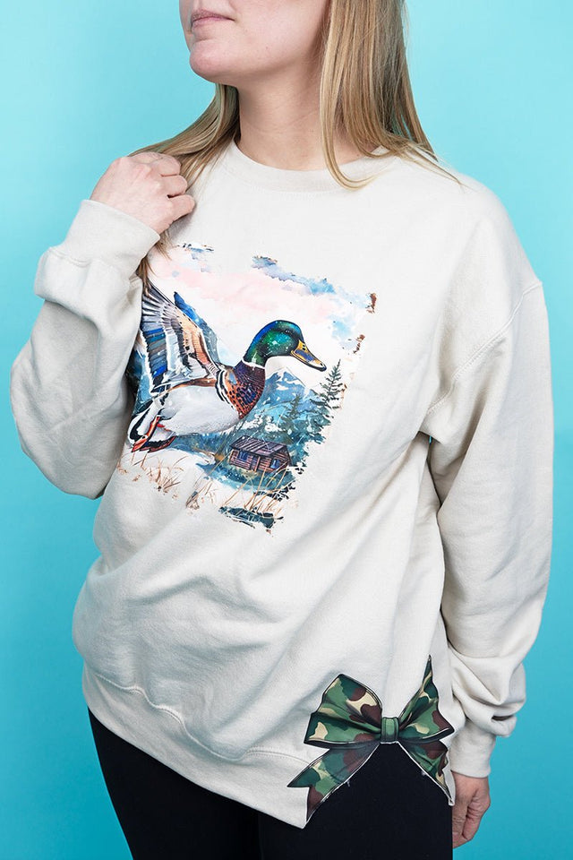 Side Bows Mallard Mountins Heavy - weight Crew Sweatshirt - Wholesale Accessory Market