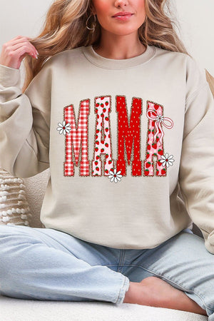 Strawberry Gingham Mama Heavy Blend Crew Sweatshirt - Wholesale Accessory Market