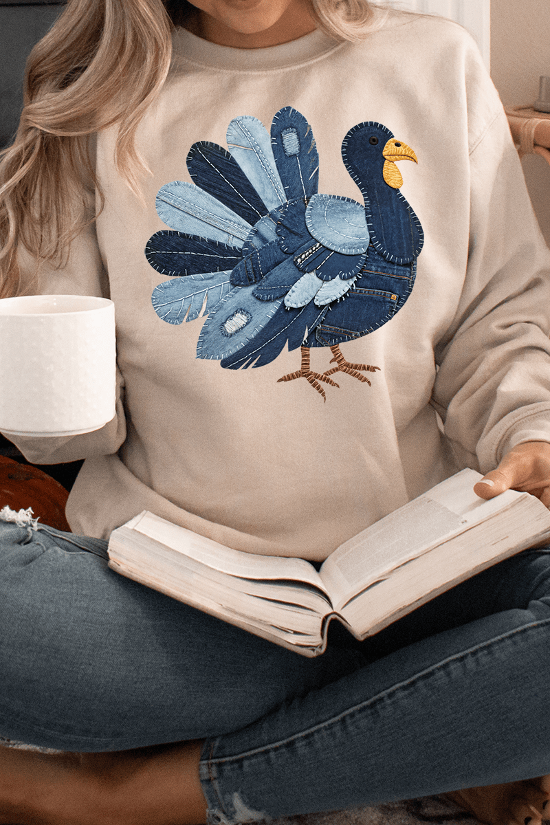 Turkey In Stitches Heavy Blend Crew Sweatshirt - Wholesale Accessory Market