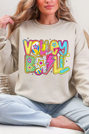 Vibrant Volleyball Heavy Blend Crew Sweatshirt - Wholesale Accessory Market