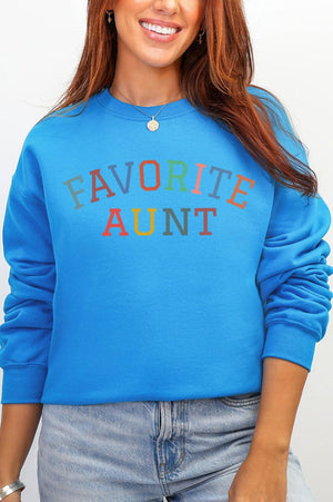 Always The Favorite Aunt Heavy Blend Crew Sweatshirt - Wholesale Accessory Market
