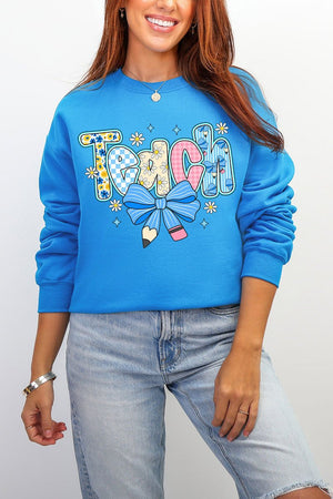Daisy Days Teach Heavy Blend Crew Sweatshirt - Wholesale Accessory Market