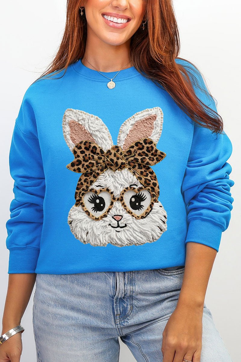 Faux Yarn Easter Bunny Heavy Blend Crew Sweatshirt - Wholesale Accessory Market