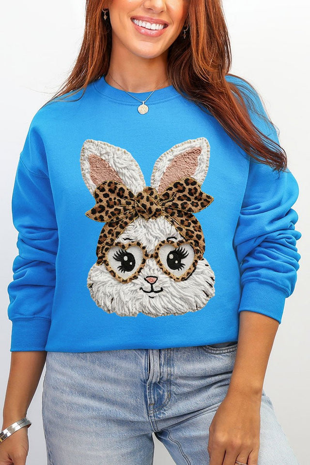 Faux Yarn Easter Bunny Heavy Blend Crew Sweatshirt - Wholesale Accessory Market