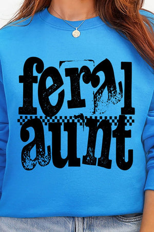 Feral Aunt Heavy Blend Crew Sweatshirt - Wholesale Accessory Market