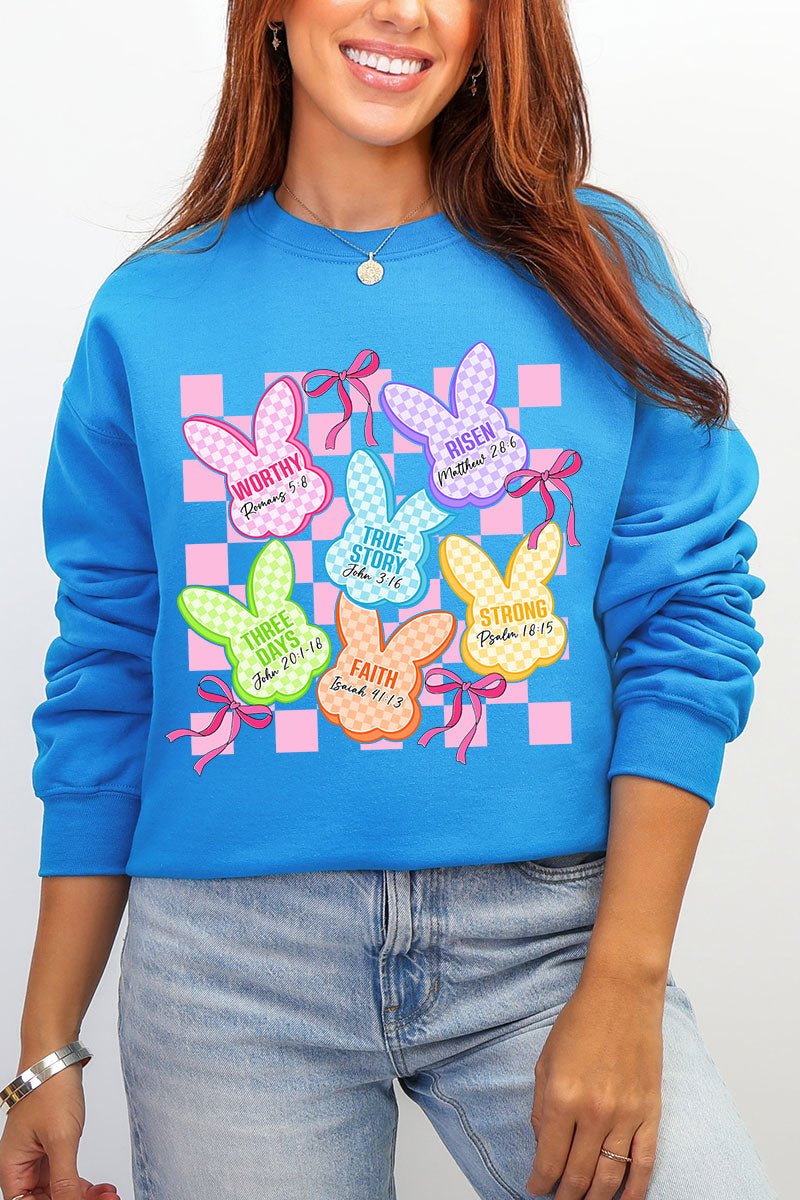 Little Bunnies, Big Faith Heavy Blend Crew Sweatshirt - Wholesale Accessory Market