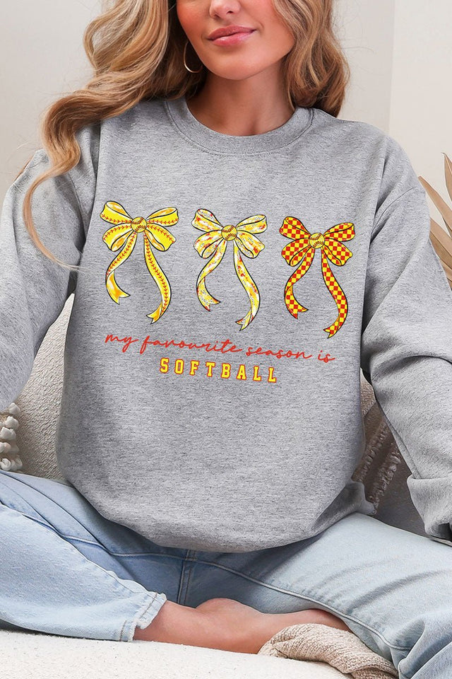 My Favorite Season Is Softball Heavy Blend Crew Sweatshirt - Wholesale Accessory Market