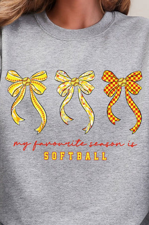 My Favorite Season Is Softball Heavy Blend Crew Sweatshirt - Wholesale Accessory Market