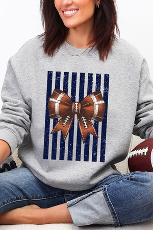 Navy Varsity Bow Heavy Blend Crew Sweatshirt - Wholesale Accessory Market