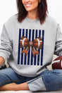 Navy Varsity Bow Heavy Blend Crew Sweatshirt - Wholesale Accessory Market