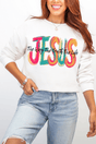 Brushstroke Jesus Heavy Blend Crew Sweatshirt - Wholesale Accessory Market