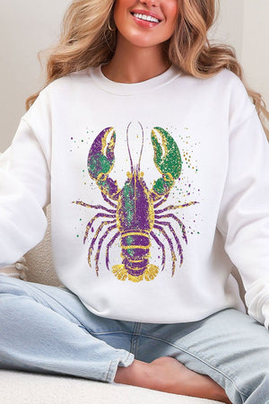 Glitzy Gras Crawfish Heavy Blend Crew Sweatshirt - Wholesale Accessory Market