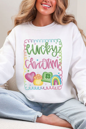 Lucky And Cute Heavy Blend Crew Sweatshirt - Wholesale Accessory Market