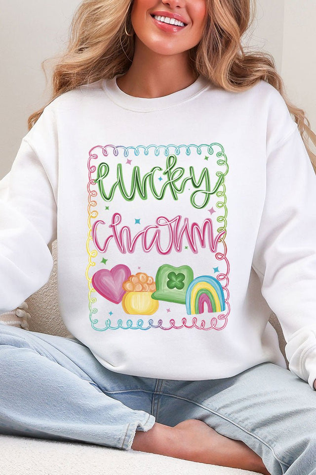 Lucky And Cute Heavy Blend Crew Sweatshirt - Wholesale Accessory Market