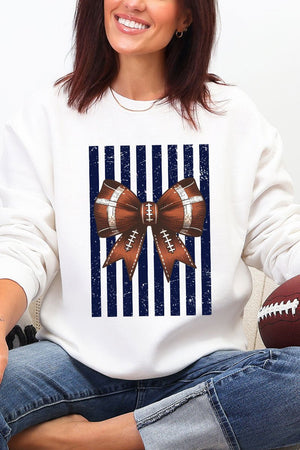 Navy Varsity Bow Heavy Blend Crew Sweatshirt - Wholesale Accessory Market