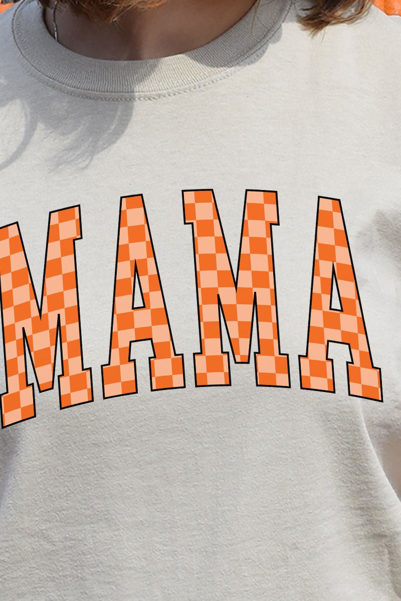 Orange Checkered Mama Unisex Dri - Power Long - Sleeve 50/50 Tee - Wholesale Accessory Market