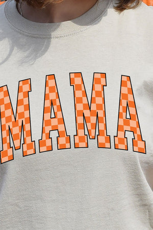 Orange Checkered Mama Unisex Dri - Power Long - Sleeve 50/50 Tee - Wholesale Accessory Market