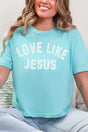 Arched Love Like Jesus Comfort Colors Women's Heavyweight Boxy Tee - Wholesale Accessory Market