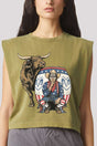 American Rodeo Clown Women's Garment-Dyed Heavyweight Muscle Tee - Wholesale Accessory Market