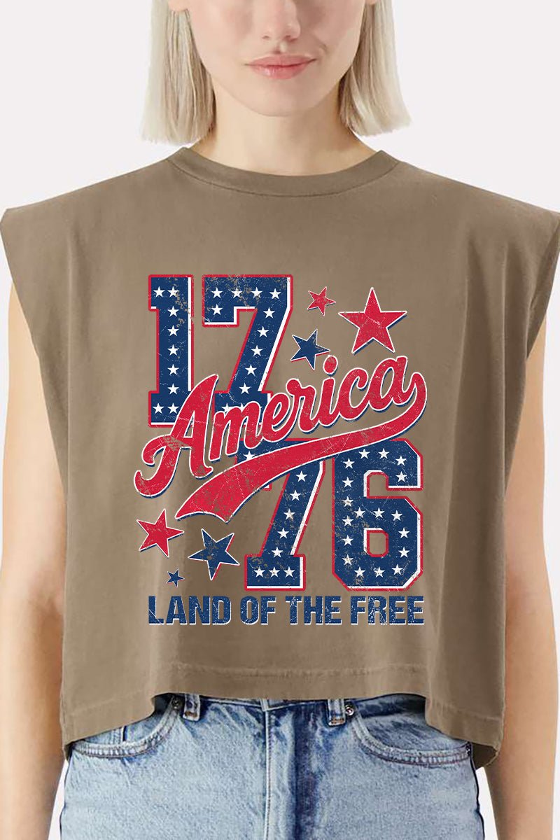 1776 Retro Women's Garment-Dyed Heavyweight Muscle Tee - Wholesale Accessory Market