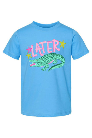 Toddler Pink Later Gator Fine Jersey Tee - Wholesale Accessory Market